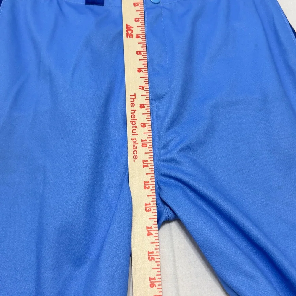Select Mens Baseball Pants Light Blue Navy Red‎ Stripe Elastic Cuff Size Medium